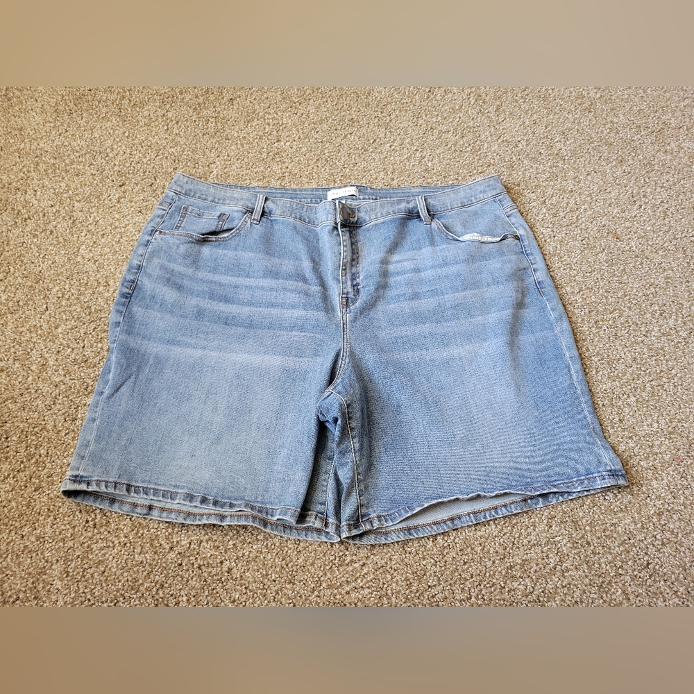 Lane Bryant Plus Size Light Blue Jean Shorts Size 24